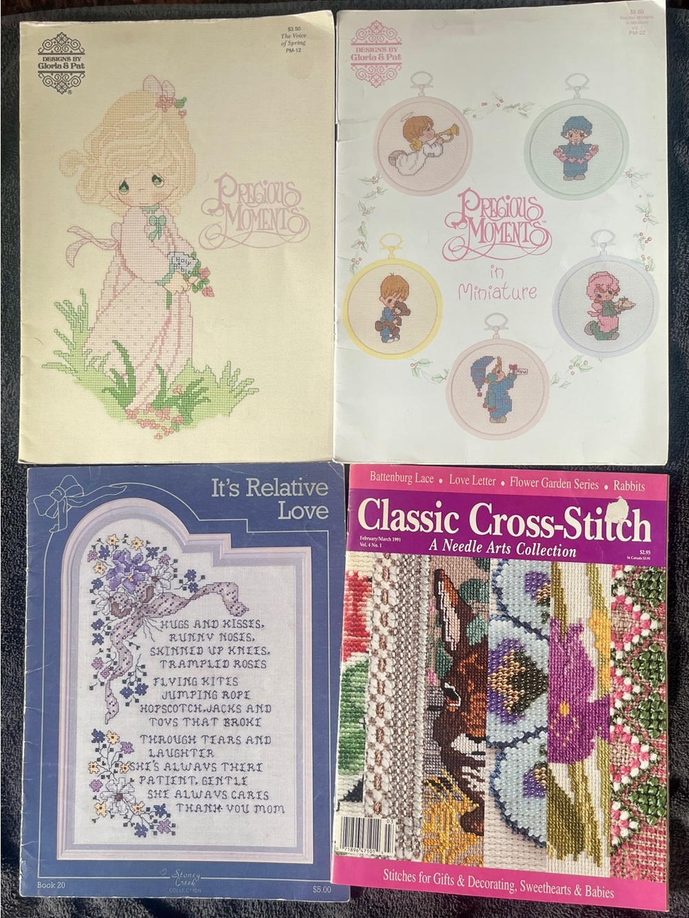 Vintage Precious Moments, Stoney Creek, and Classic Cross-Stitch Pattern Booklet